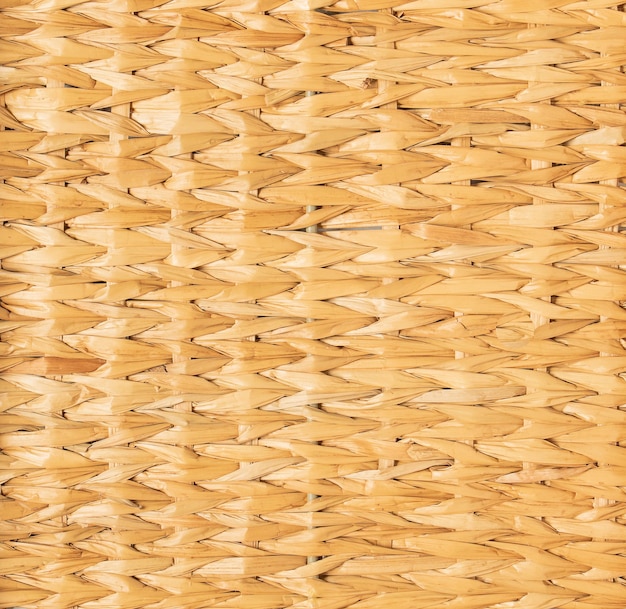 Background of light yellow mat woven from reeds