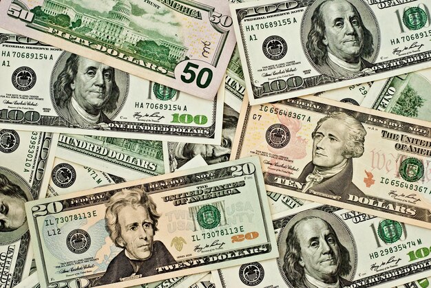 Background made of american dollars