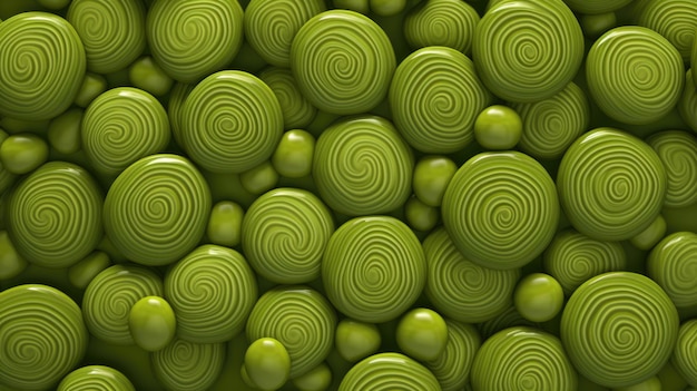 Background made of lollipops in Olive color