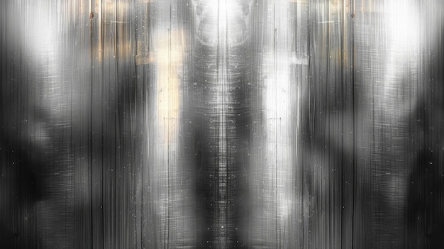 Photo background made up of brushed metal texture in gray horizontally brushed vertically illuminated