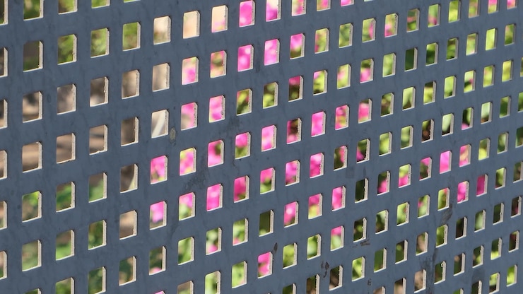 Photo background of metallic fence