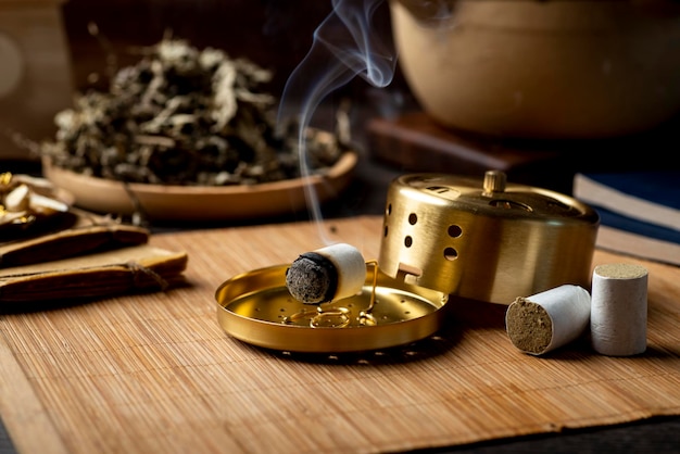 Background of moxibustion and Chinese herbal medicine