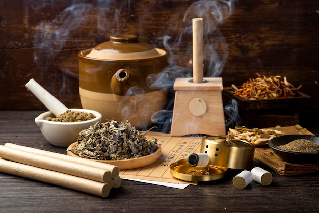 Background of moxibustion and Chinese herbal medicine