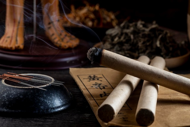 Background of moxibustion and Chinese herbal medicine