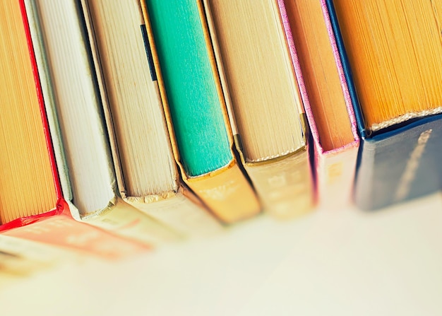 Background of multicolored books