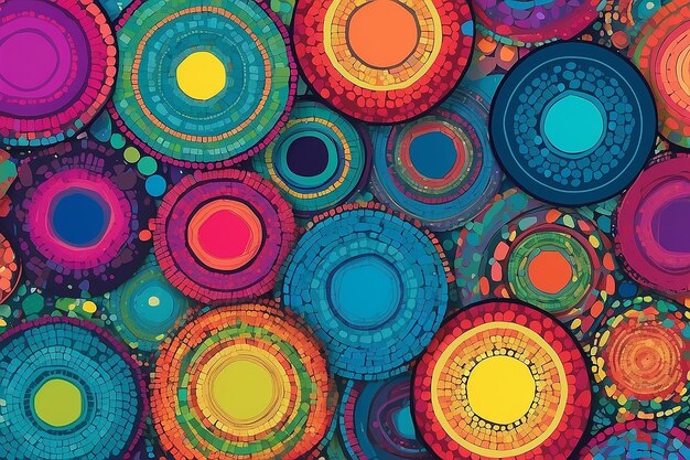 Photo background of multicolored circles