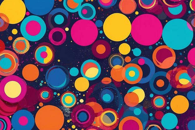 Background of multicolored circles