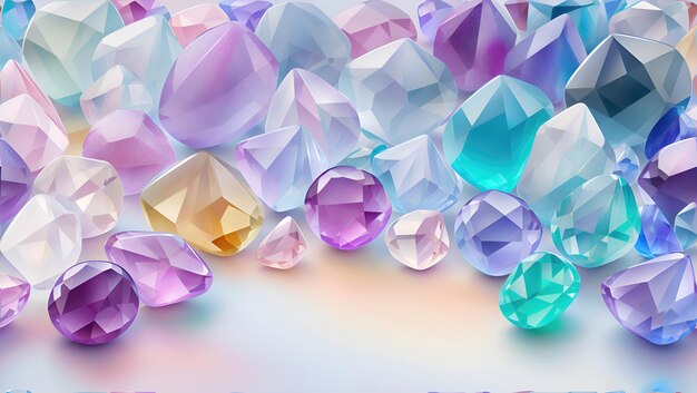 Background of multicolored colorfull shiny glass precious or semiprecious stones