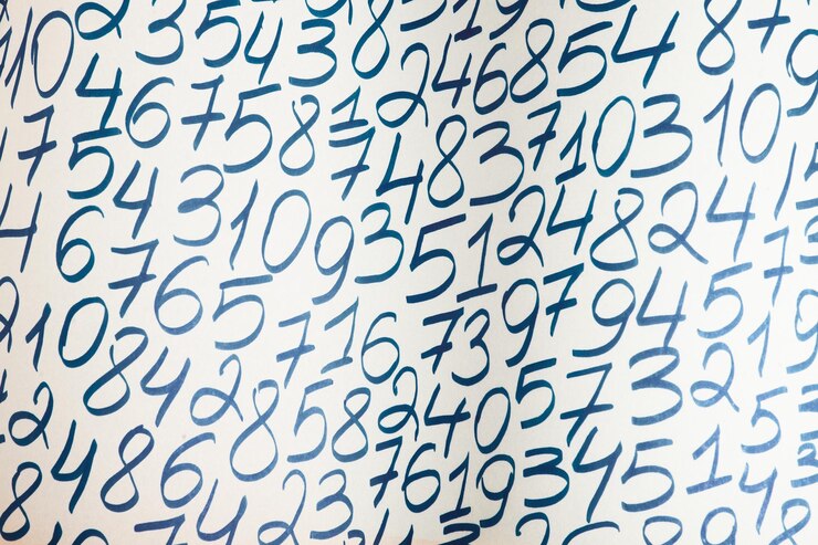 Фон чисел от нуля до девяти. Текстура чисел. Концепция финансовых данных. Математические швы.