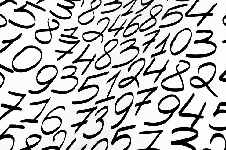 Photo background of numbers from zero to nine numbers texture finance data concept mathematic seamles