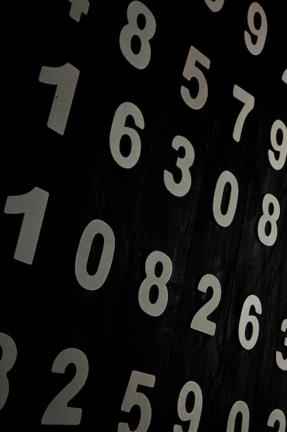 Photo background of numbers from zero to nine numbers texture finance data concept mathematic seamles