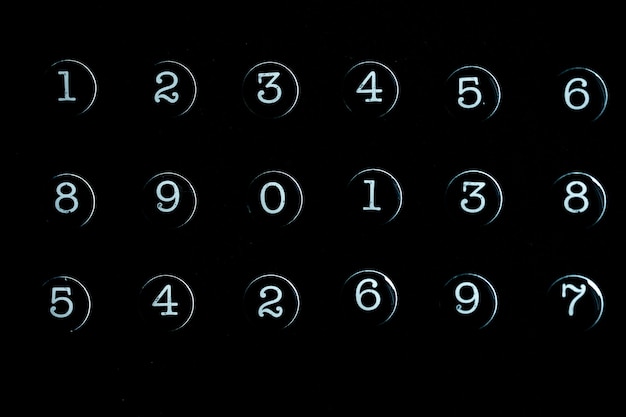 Background of numbers from zero to nine