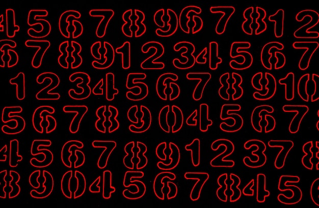 background of numbers from zero to nine