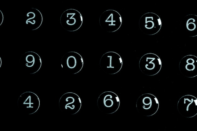 background of numbers from zero to nine