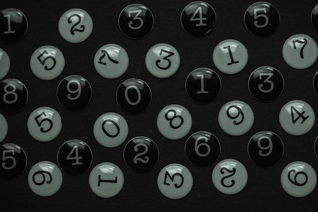 Photo background of numbers from zero to nine