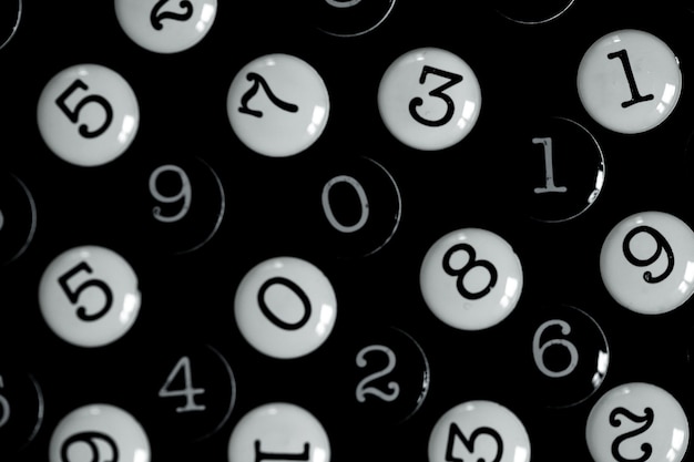 background of numbers from zero to nine