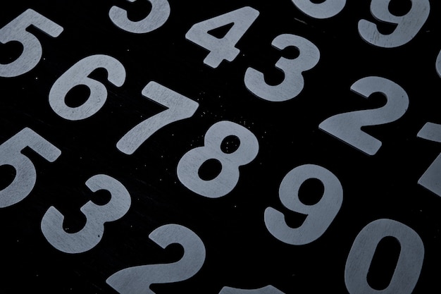 Background of numbers from zero to nine