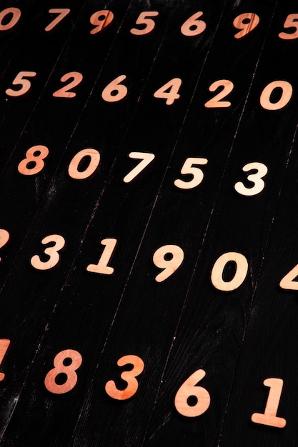 Фото Фон чисел от нуля до девяти. текстура чисел. концепция финансовых данных. математические швы.