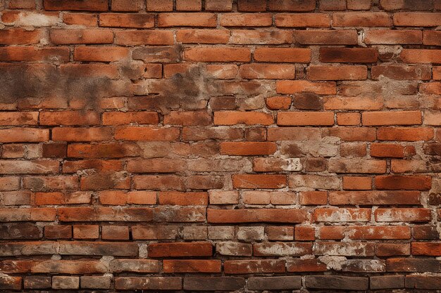 Photo background old red brick wall texture