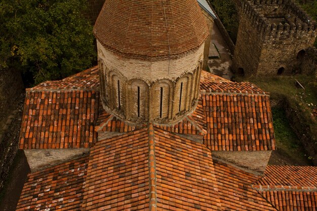 Background of old roof tiles