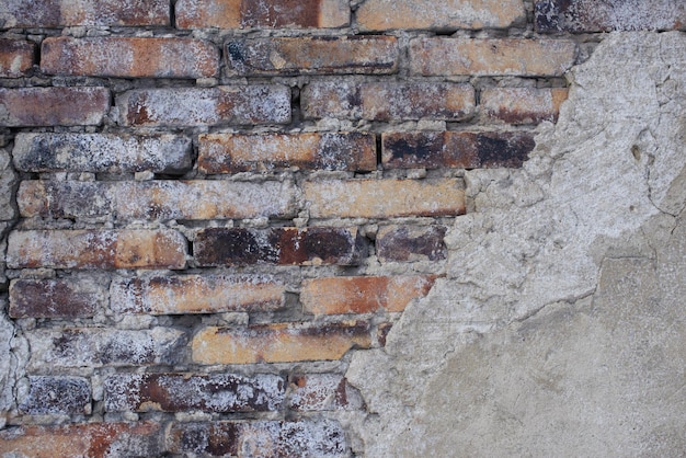 Background, old ruined brick wall