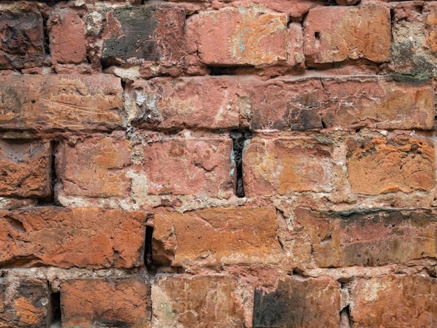 Background of old vintage brick wall scratch damage
