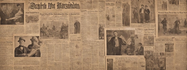 background of old vintage newspapers