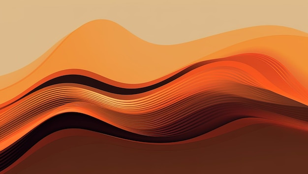 background of orange and earthy colors curved surfaces mixing and creating abstract shapes