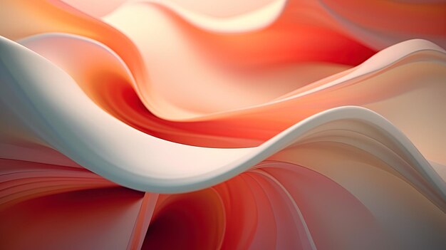 background of orange and pink curved surfaces mixing and creating abstract shapes