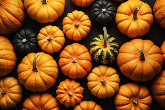 Background of orange pumpkins