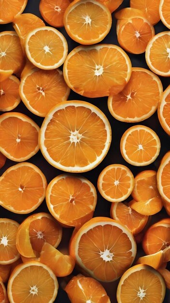 Background of orange slices nature fruits vegetables