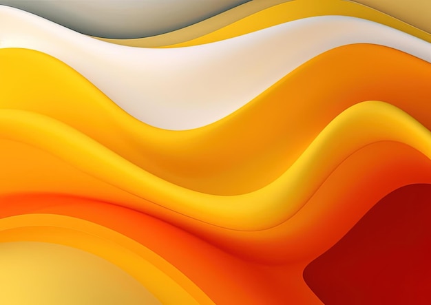A background of an orange wave with white in the style of light white and yellow