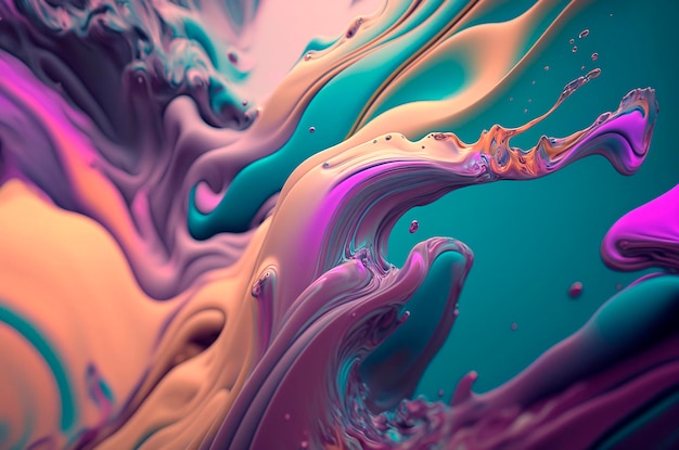 Background of paint pastel water wave