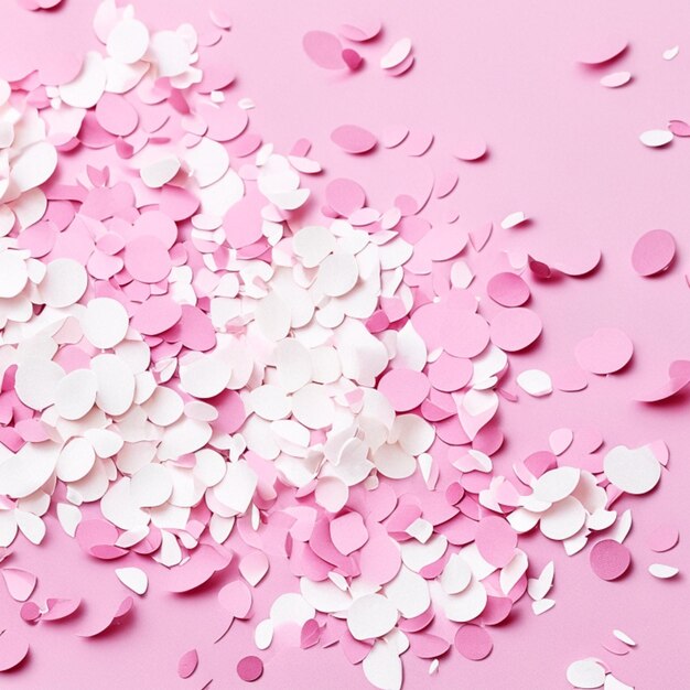 Photo background of pale pink paper confetti