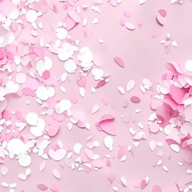 Foto sfondio di confetti di carta rosa pallido