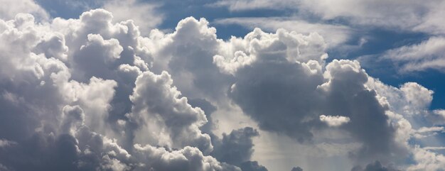 Background panoramic shot of cloudy sky Dramatic view