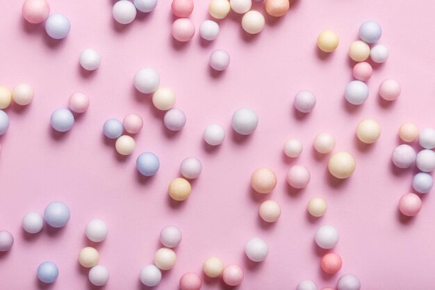 Background of pastel colored balls abstract background