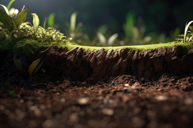 Photo background of peat soil