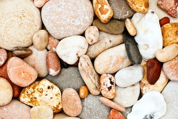 Background of pebbles on a beach