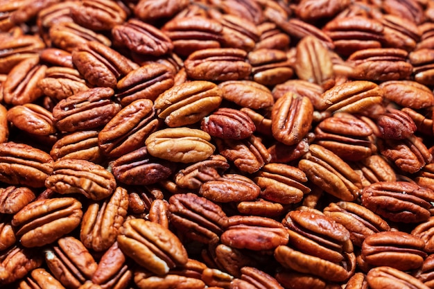 Background of pecan nuts