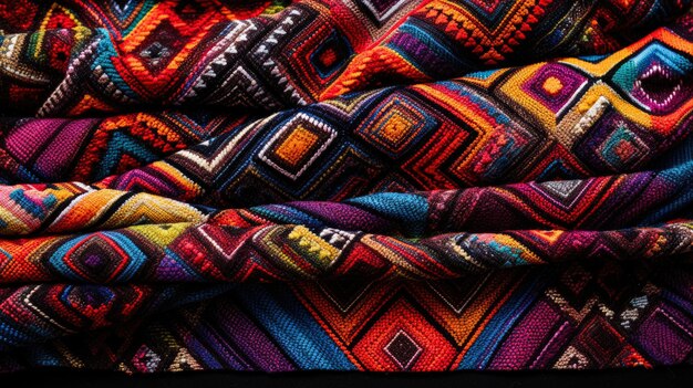 background photo of hispanic cultural textile