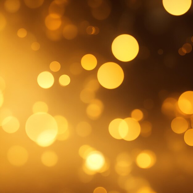 Background photo of soft golden bokeh lights and particles