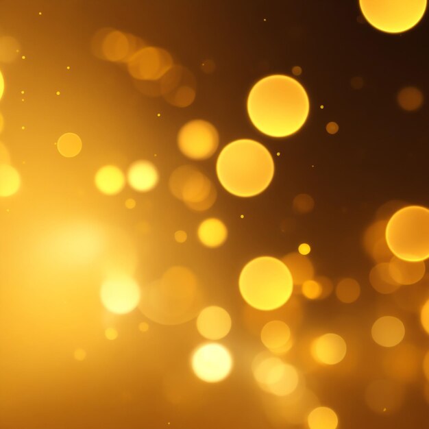 Background photo of soft golden bokeh lights and particles