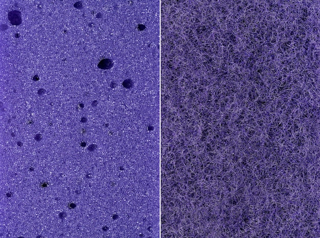 배경, 보라색 합성 섬유와 발포 고무의 사진 질감, 클로즈업.