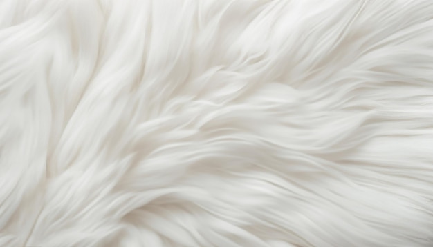 Фоновое изображение мягкого меха белого ковра из шерсти овечьего флиса крупным планом текстуры фона
