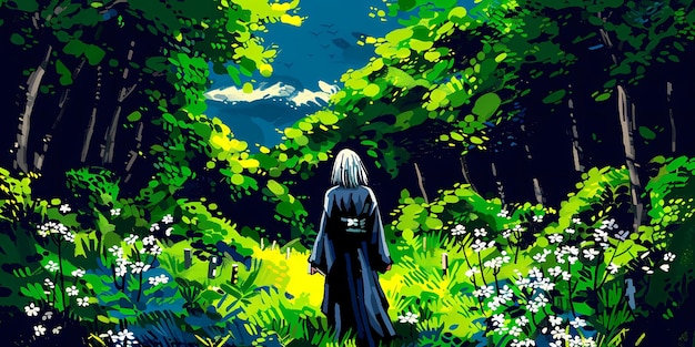 魔法使いのイメージを描いた背景画像 魔法の儀式 幻想の魔法