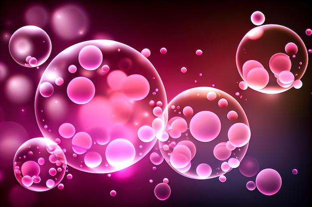 Background pink bubbles Generative AI Generative AI