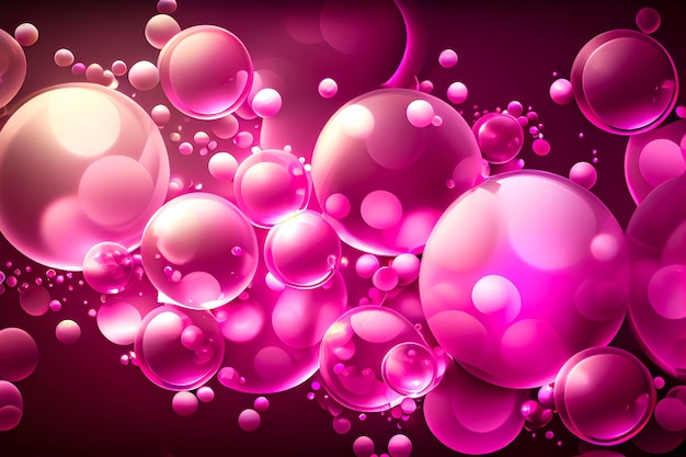 Background pink bubbles Generative AI Generative AI