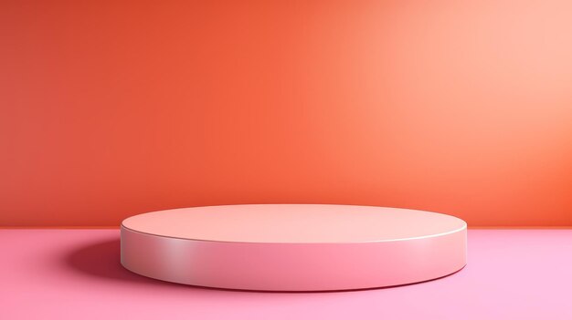 Фото Фон розовый подиум 3d-платформа продукта стенд дисплей сцены пьедестал подиум абстрактный свет