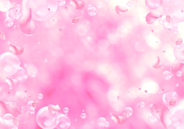 background of pink roses petal for valentine's day card